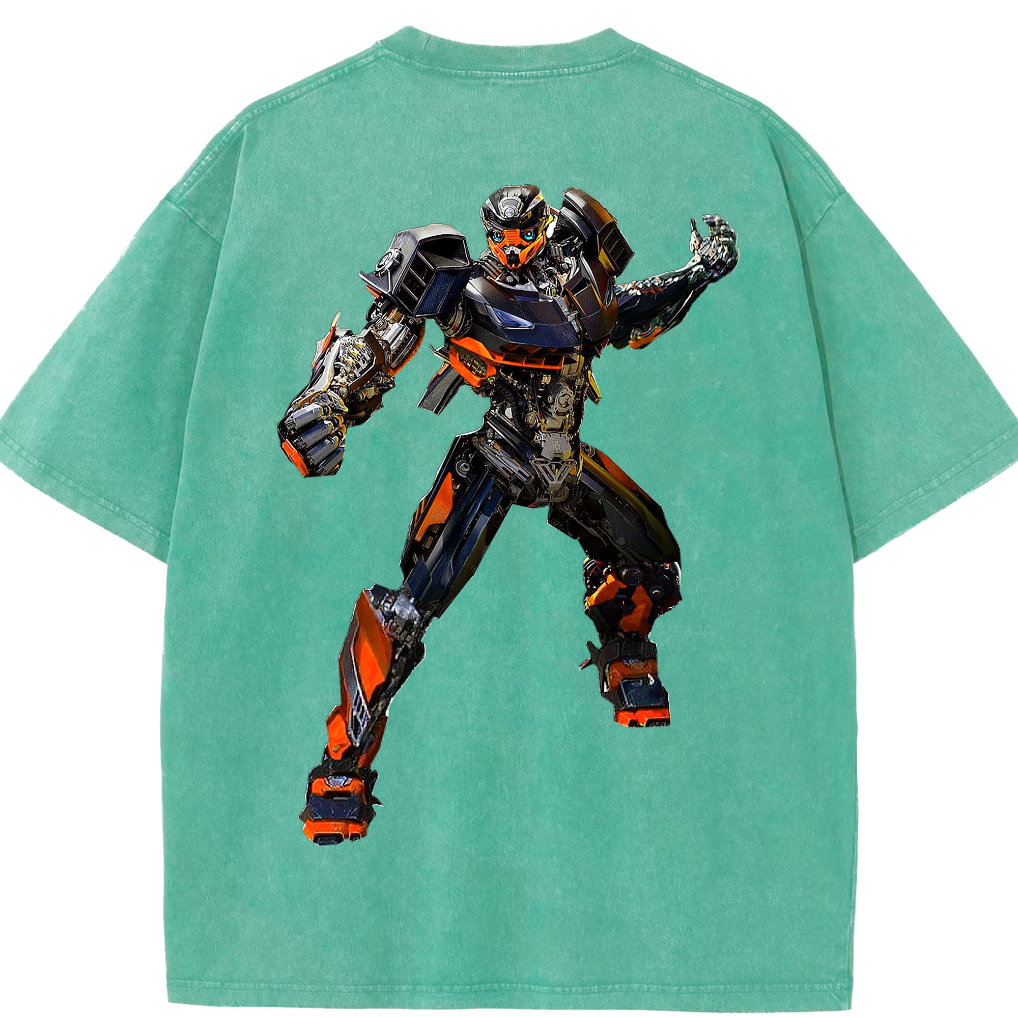 （画像用）  綿100% ヴィンテージ風 半袖Tシャツ（背面プリント）